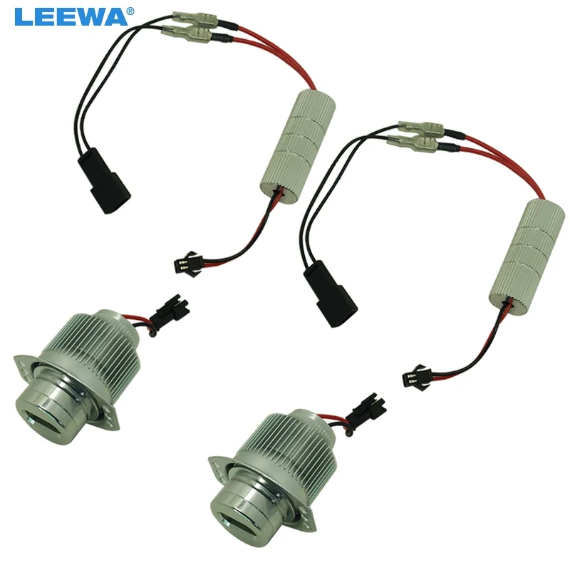 LEEWA Auto 32W Weiß DRL Für BMW E90 E91 325i 328i 335i 335xi Angel Eyes LED Halo Ring Marker #