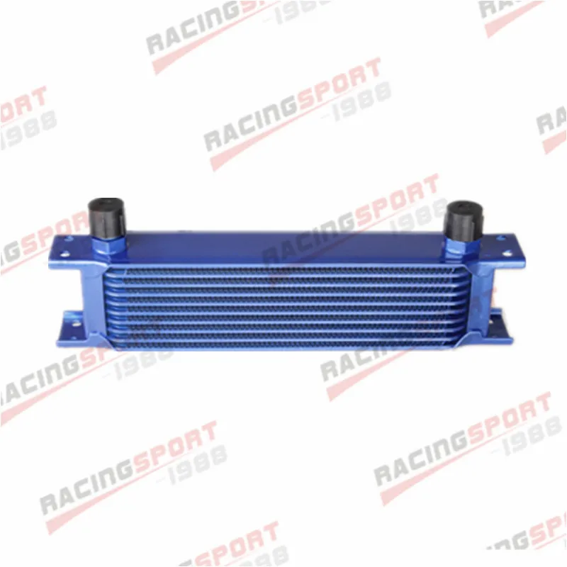 Universal 9 Row -10AN AN10 AN-10 AN 10 Engine Transmission Oil Cooler Blue