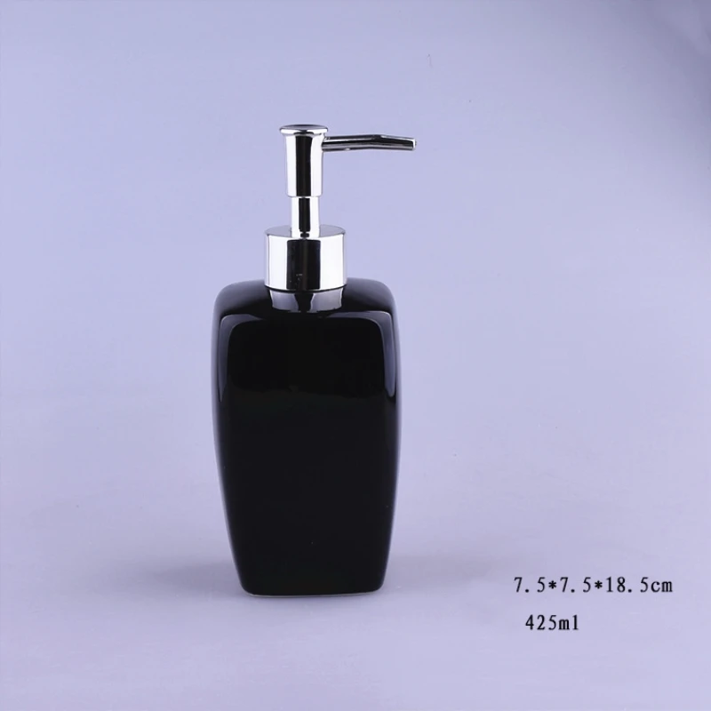 2pcs/set Ceramic Hand Sanitizer Bottle Sub-bottle Shampoo Bottle Hotel Lotion Bottle Shampoo Bathroom Soap Dispenser