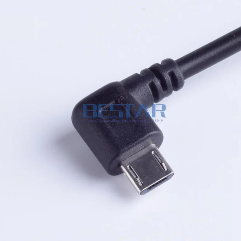 Micro-USB Cable / V8 Android Charger Power Cable Charging Cord Left Angle Micro B USB 1m 3 feet for Android/Windows/MP3/Camera