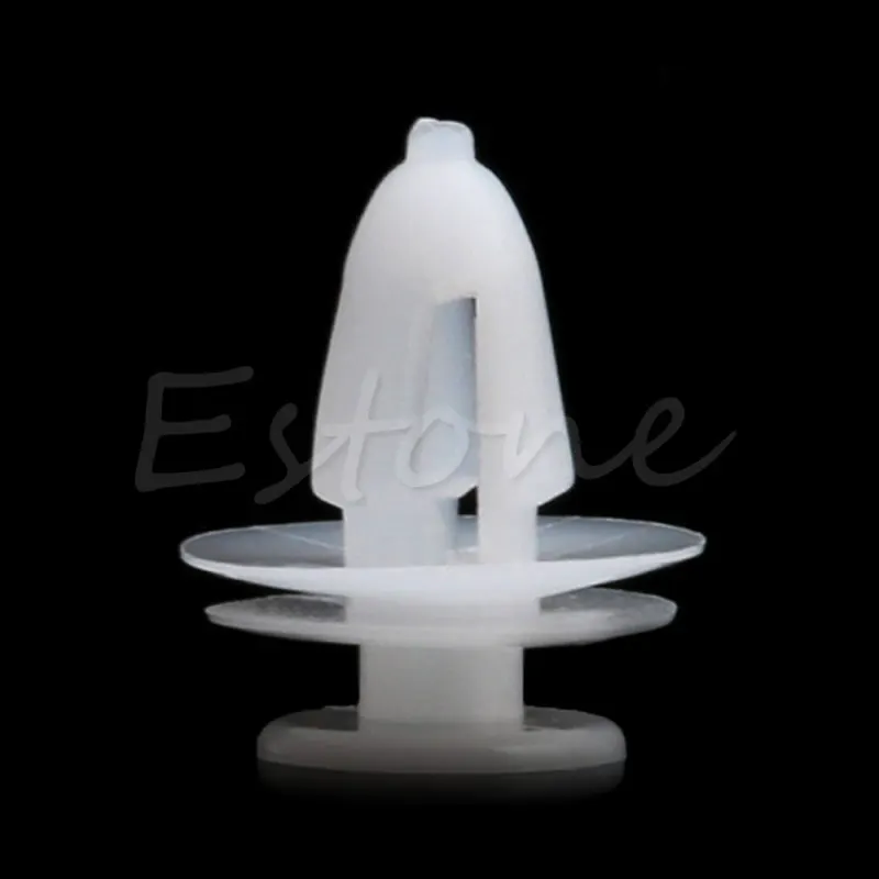 New 20Pcs White Plastic Rivets Retainer Push Clips 9mm Hole for Car Bumper Fender
