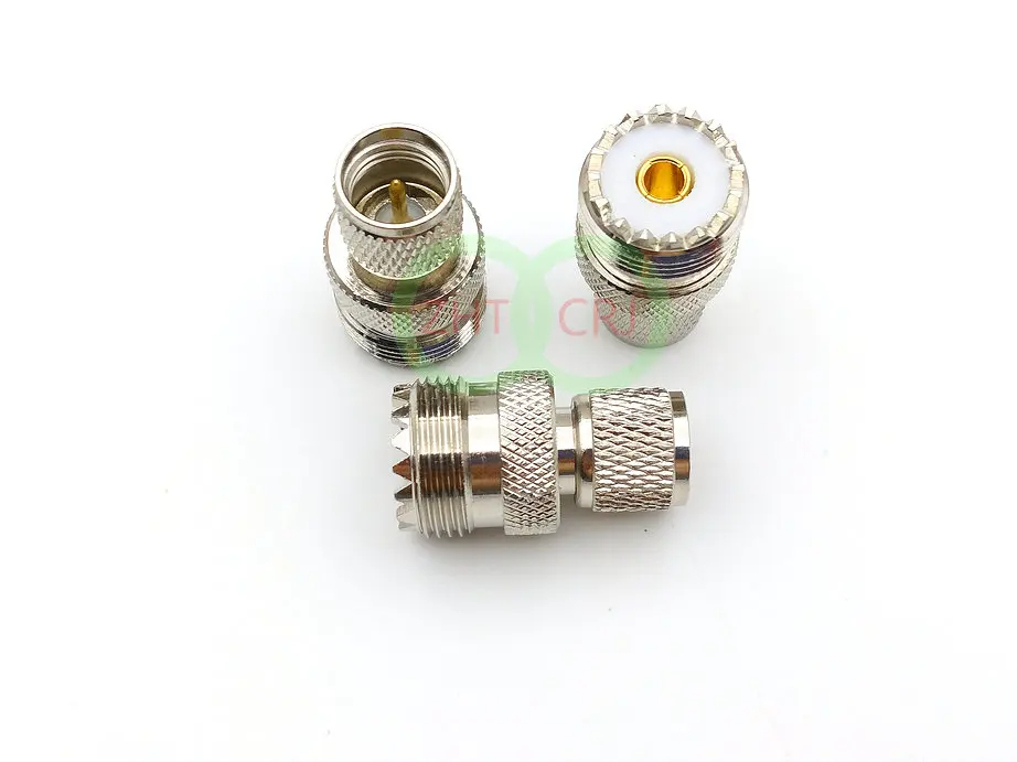 brass SO239 UHF Jack Female To Mini UHF Male Plug Connector adapter