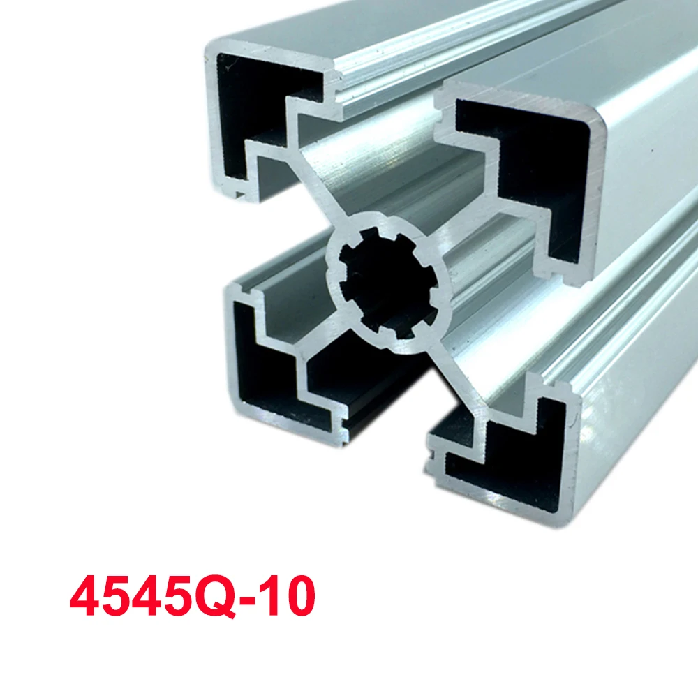 1PC 4545Q-10 EU Aluminum Profile 100-800mm Length 1.5mm Wall Thickness Linear Rail for DIY 3D Printer CNC