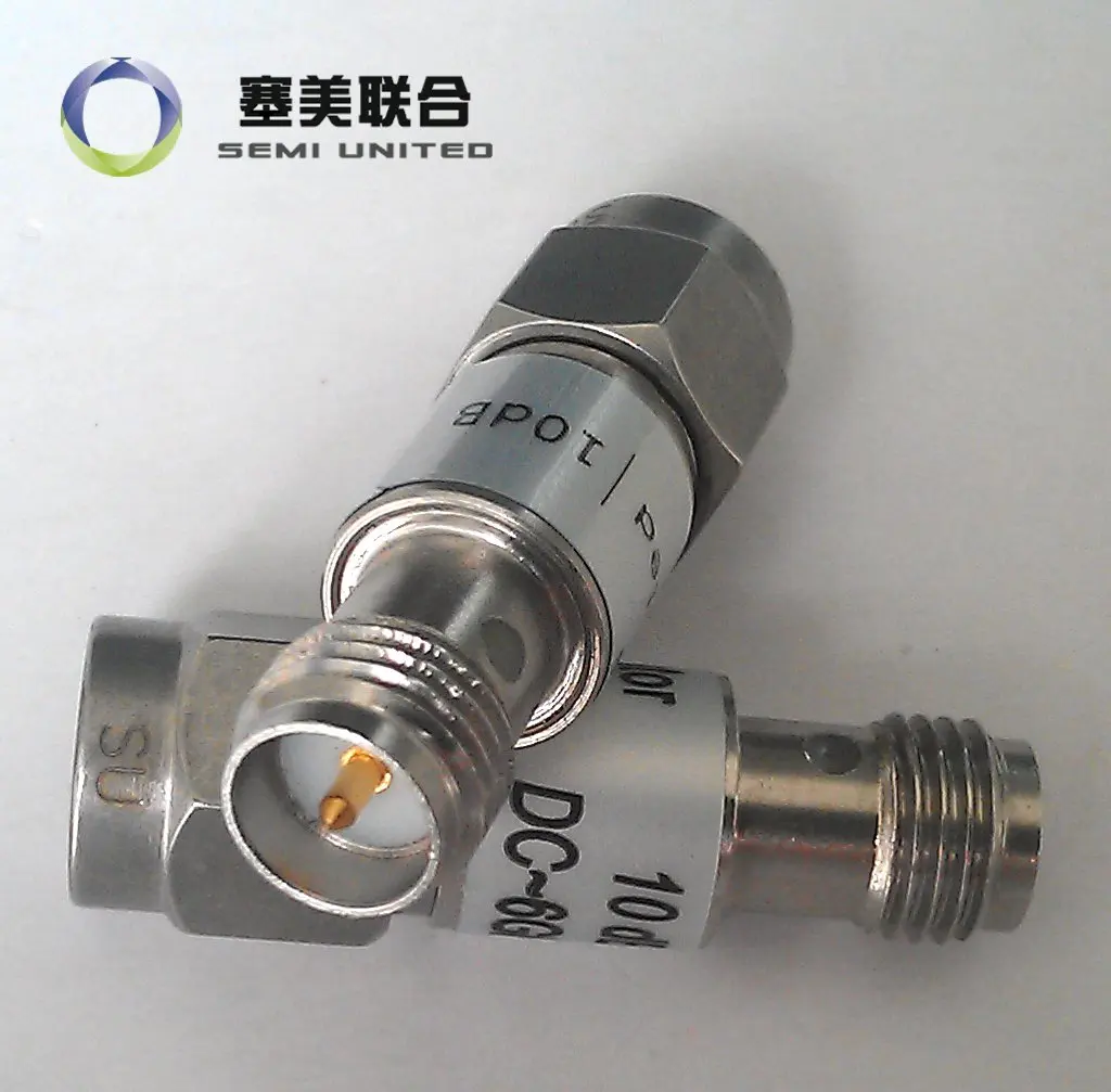 Atenuador fijo RP SMA de polaridad inversa ATT:1-40dB, frecuencia: DC-8G-13G, potencia: 2W