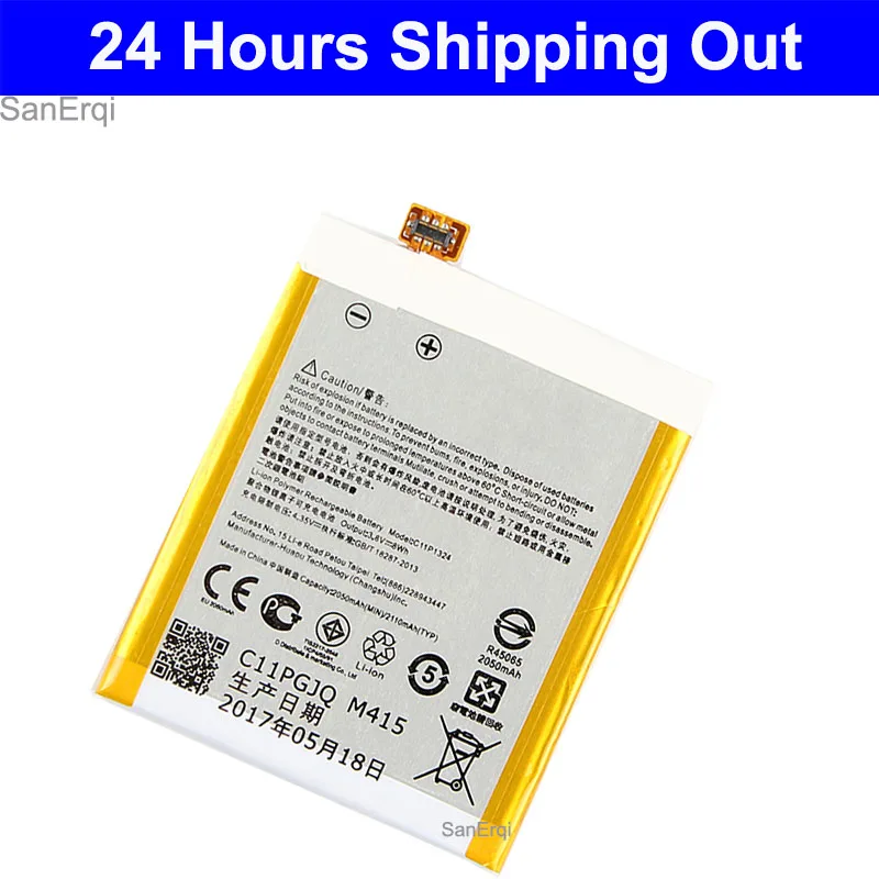 New  C11P1324 battery for ASUS ZenFone 5 A500G Z5 A500 A500CG  A501CG A500KL battery 2050mAh