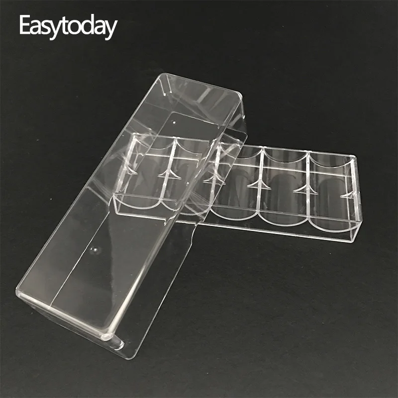 

Easytoday 1Pcs Transparent Acrylic Texas Poker Chips 100Pcs Box Portable Game Chip Box Baccarat Box Tray Poker Chip Accessories