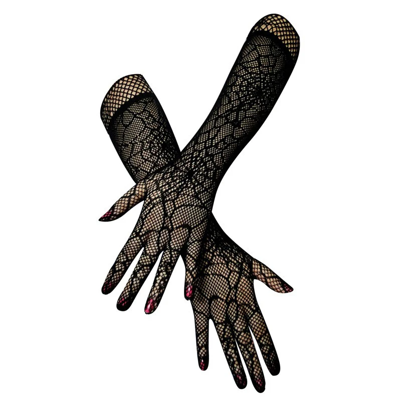 Flirt Sexy Lace Gloves Women Thin Long Wedding Gloves Black Lace Temptation Gloves Bdsm Slave Bondage Erotic Glove Sex Games