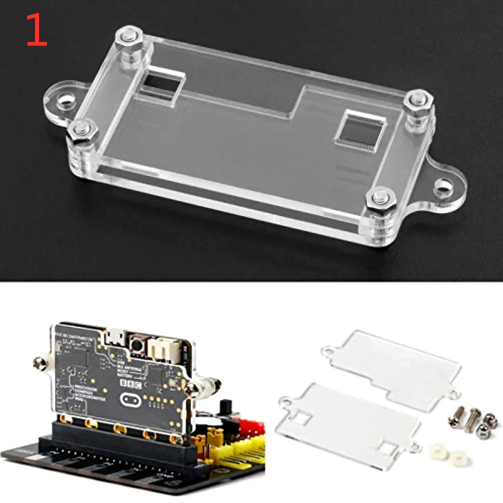 Micro:bit board development board protective shell maker diy custom acrylic transparent protective jacket color silicone shell