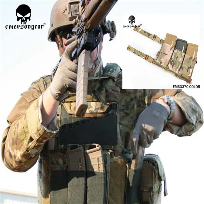 

EmersonGear-Elastic Rubber Mag Pouches, 6 Waist Magazine Bag, Multicam, Black CB, High-Speed