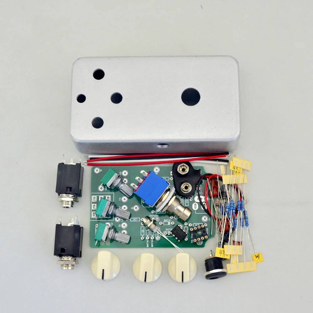 DIY Overdrive Guitar Effect Pedal Kit with 1590B Diecast Aluminum Enclosures  Free Shipping