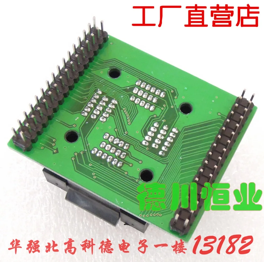 Qfp64 رقاقة اختبار حامل Ic الشيخوخة مقعد Stm32 البرمجة محطة Fpq-64-0.5-06