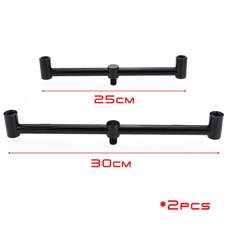 2 x Karpfen-Angelgerät Buzz Bars für 2 Angelruten 20 cm 25 cm 30 cm passend für alle Angelruten-Pod-Rutenauflage-Kopf