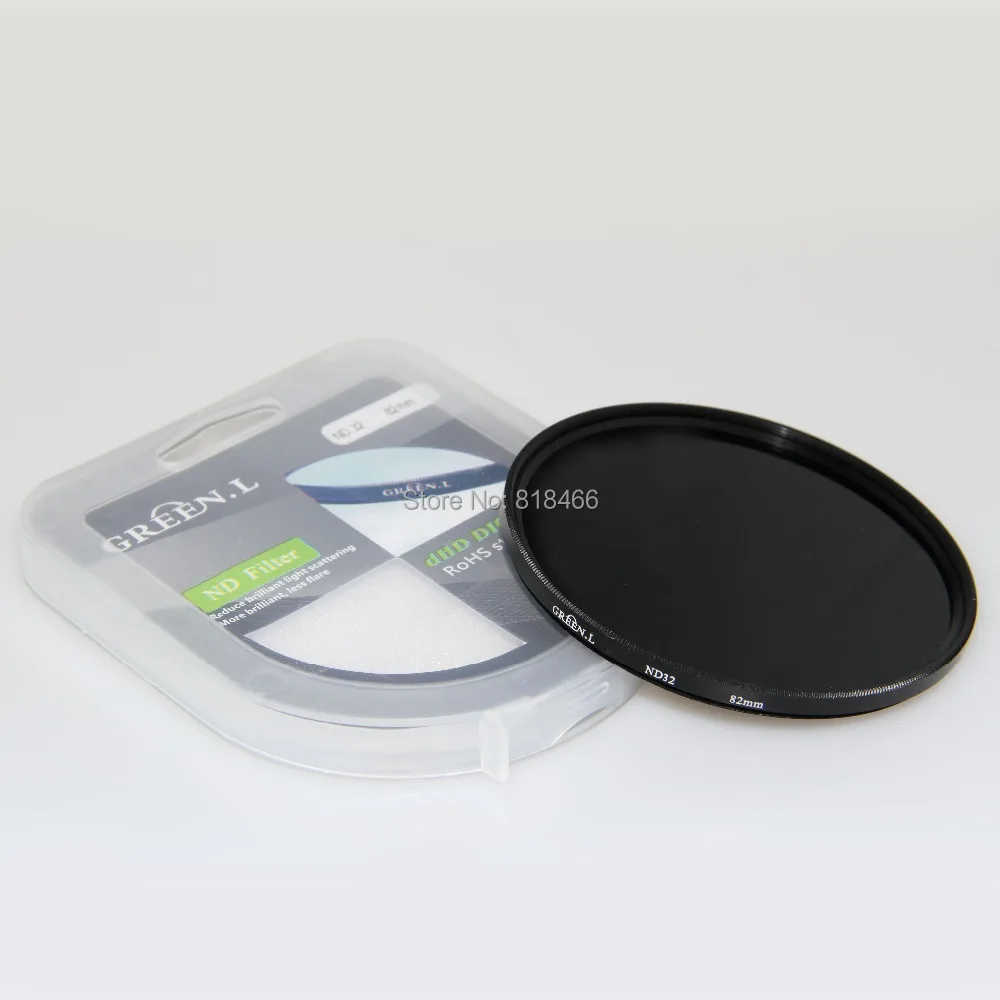 GREEN.L ND32 ND64 nd1000 nd2000 ND filter Neutral Density  Lens Filter 49/52/55/58/62/67/72/77  for canon nikon SONY dslr Camera