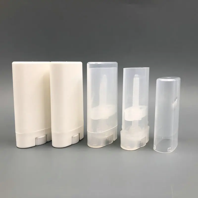 

New! 1000PCS 15g 15ml Clear White Plastic Empty Lipstick Lip Balm Container Tube