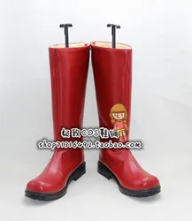 One Punch Man Caped Baldy Hero Sensei Saitama Cosplay Red Long Shoes Boots X002