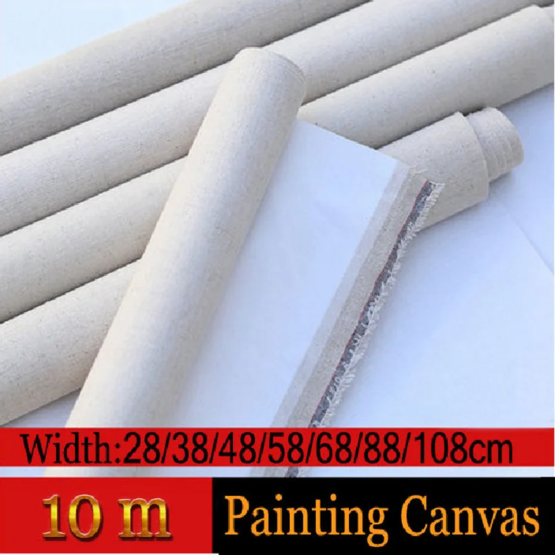 10m Linen Blend Primed Blank Canvas paper for painting Coarse-grained Oil Painting CanvasOil Painting Canvas paper