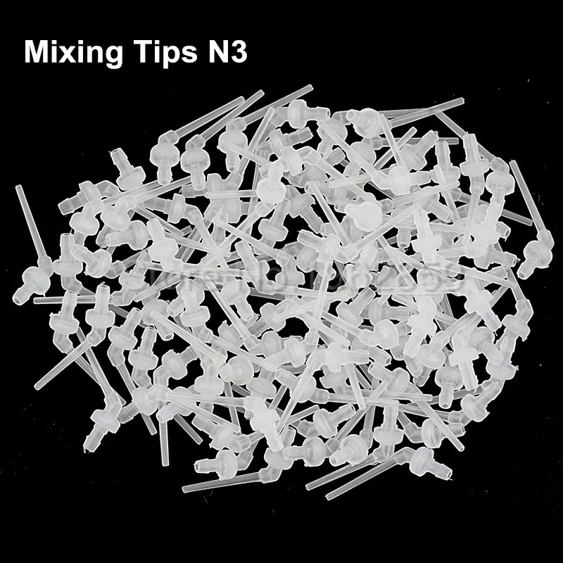 

100pcs Dental Intraoral Impression Mixing Tips Nozzles N3 Transparent Mixer Syringe Dentist Materials Products