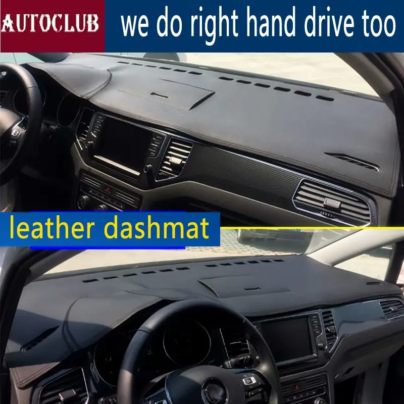 

Для Volkswagen VW Golf Sportsvan 2014-2023 кожаный коврик для приборной панели, автомобильный коврик, коврик для приборной панели, солнцезащитный козырек, ковер для автомобиля