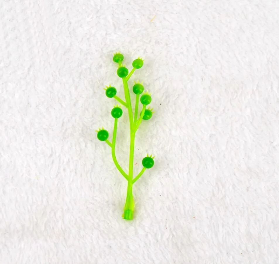 200pcs Artificial Plastic Green Bean Fruit Stamens Pistil Flower For Bouquet Brooch Bracelet Hair Flower Jewelry Making