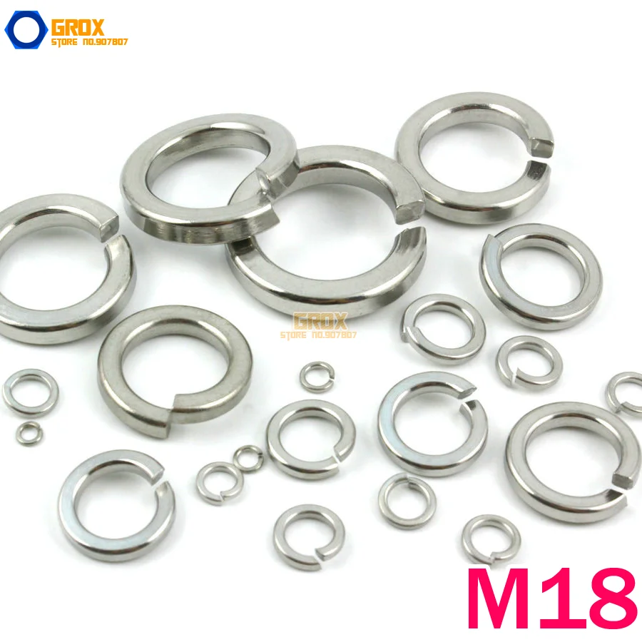 

15 Pieces M18 Split Lock Washer Marine Grade 316 Stainless Steel