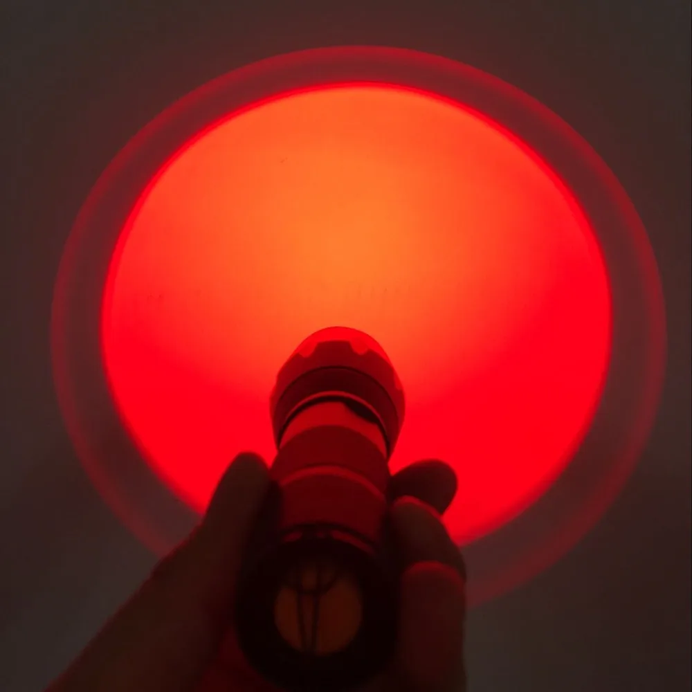 Zoom Red Light Flashlight Beekeeping Fishing Hotel Camera Blood vessels Detector Lamp Travel Hiking Work Hunting Tactical Torch