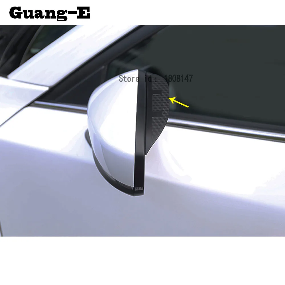 Auto Rear View Side Glass Mirror Trim Frame Rain Shield Sun Visor Shade Eyebrow For Mazda CX-5 CX5 2017 2018 2019 2020 2021 2022