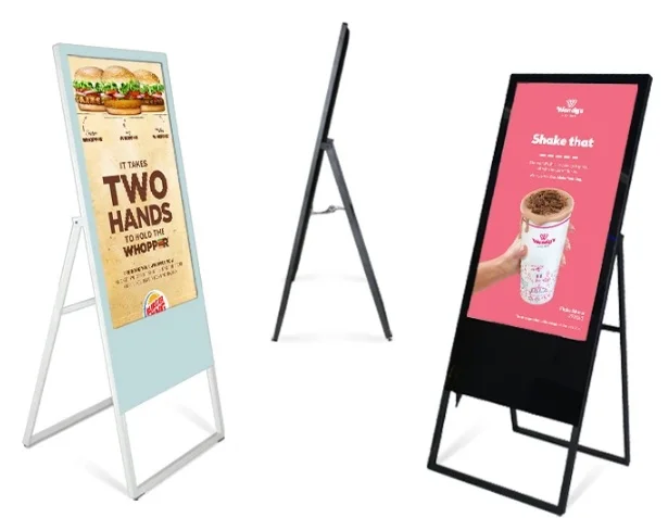 43 49 inch PC built in foldable portable android/windows wifi  commercial advertising lcd digital signage display screen monitor