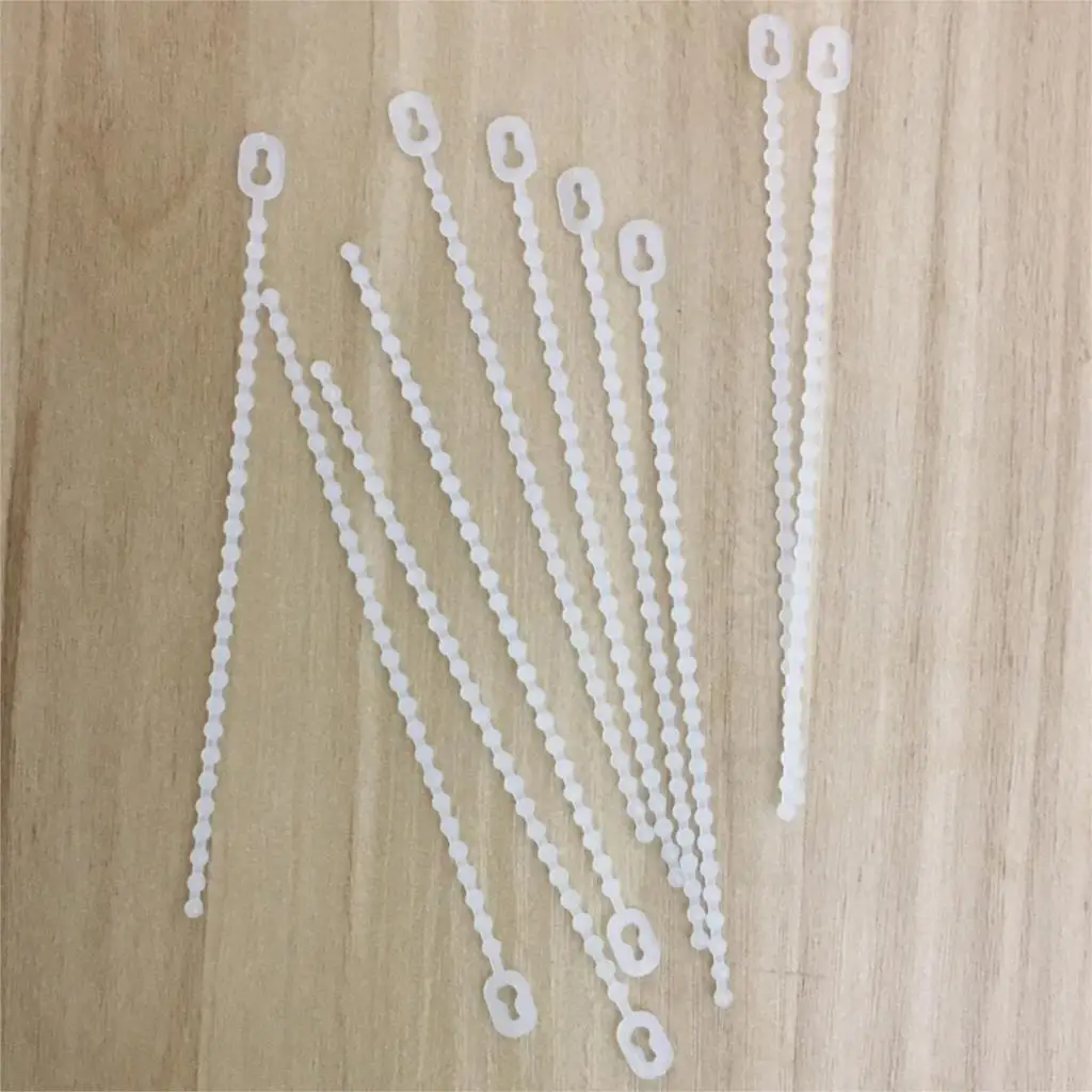 100pcs 1.5x100 1.5*100 White Network Wire Bead Knot Ball Nylon Plastic Reusable Releasable Zip Ties Cable Tie