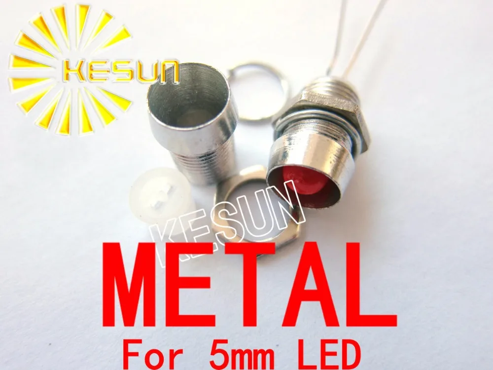 Toma de soporte de Metal para diodos LED de 5mm, 500 piezas x 5mm