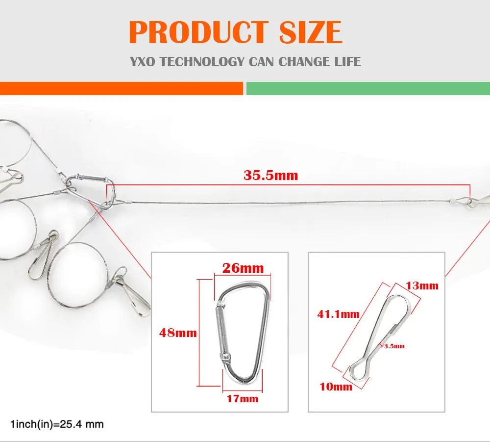 Light Suspension Kit Stainless Steel Hang Rope Hook Galvanized Steel Cable Hanging Lights Grow Light Fixtures 10/15kg 22/33lbs