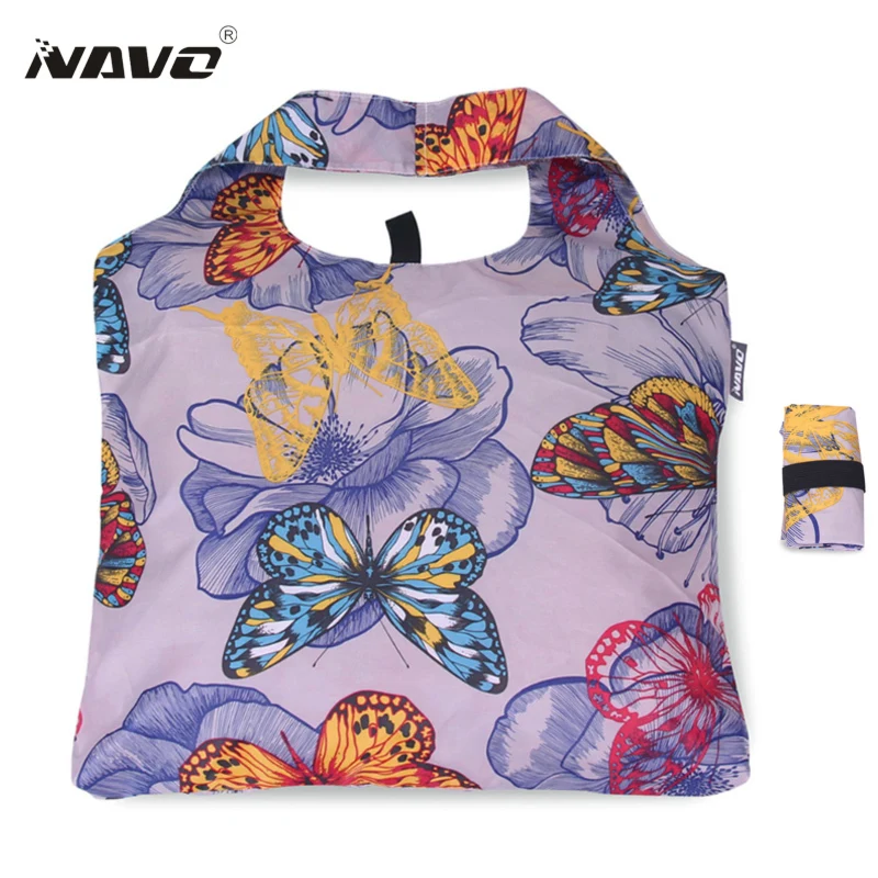 NAVO Quality Reusable Foldable Shopping Bag Recycle Grocery Bags Eco Shopper Large Tote Bags for Women Cloth Bag Woman Handbags