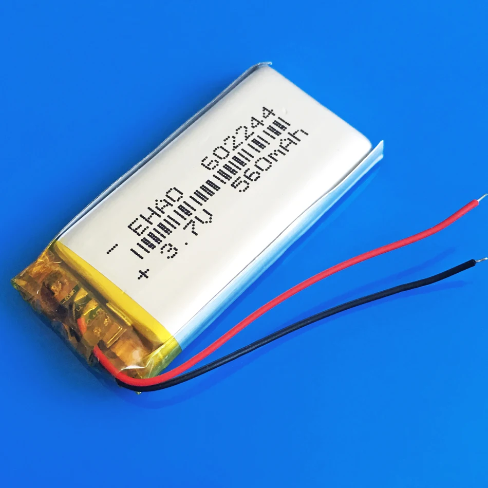 Lipo 3.7V 560mAh baterai isi ulang 602244 + JST colokan 2Pin untuk MP3 GPS PSP Headset perekam E-book kamera perekam Bluetooth