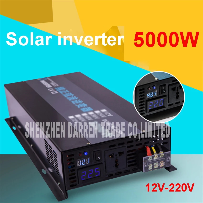 LED display Off grid solar inverter RBP-5000S 12/24/48VDC to 110/220VAC 5000W nominal sinusoidal Pure Wave Power Inverter