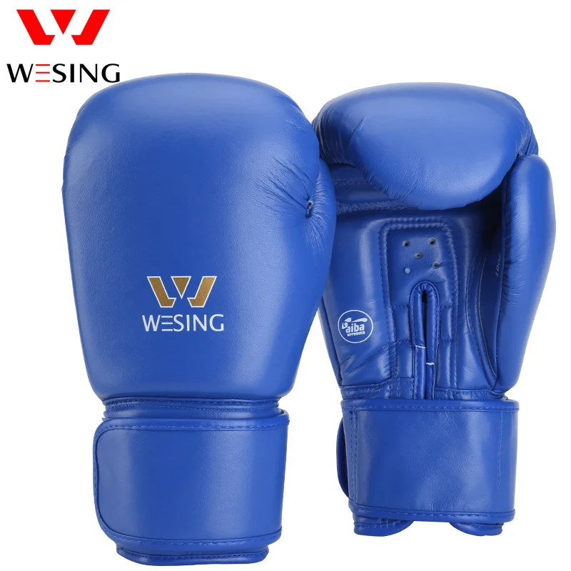 Wesing AIBA Approved Set Professional Boxing Gloves Boxing Head Guard Training Competition Helmet Boxing Gloves Protective Gears