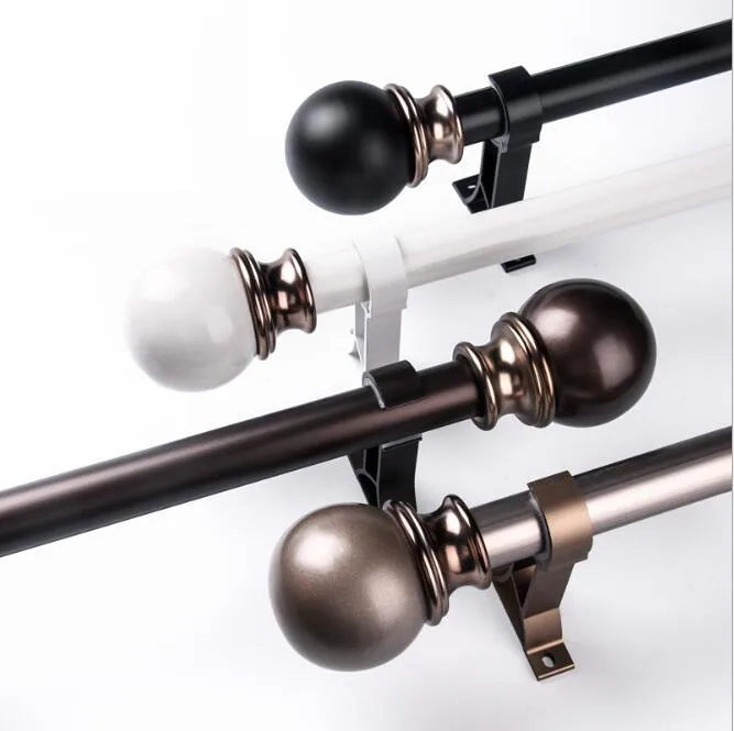 

Champagne Gold Rome rod curtain rod mute black single pole double pole bedroom living room curtain pole perforated curtain track