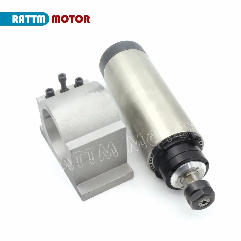Kit de eixo cnc refrigerado a ar, 220 kw, 24000 v, er20, rpm, 4 rolamentos com braçadeira de 80mm, fresadora de torno