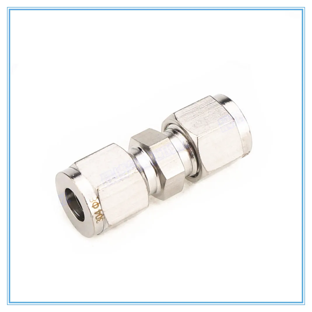 

3 4 6 8 10 12mm 1/8" 1/4" 3/8" 1/2" OD Pipe 304 SS Stainless Steel Double Ferrule Tube Fitting Connector