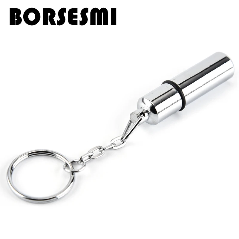 Stainless steel cone type cigar drill with keychain portable metal cigar drill travel smoking accessories cigar drill