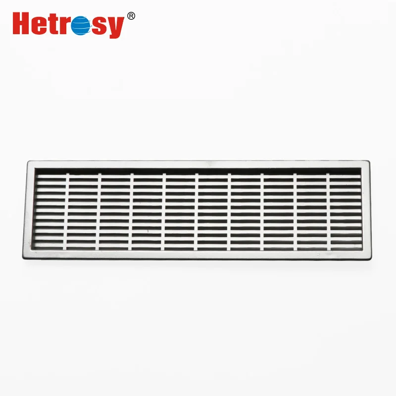 Hetrosy ฮาร์ดแวร์พลาสติกรูปสี่เหลี่ยมผืนผ้า Air Vent ABS ระบายอากาศ Grille ระบายอากาศสำหรับเฟอร์นิเจอร์เปิด 6x22 ซม.