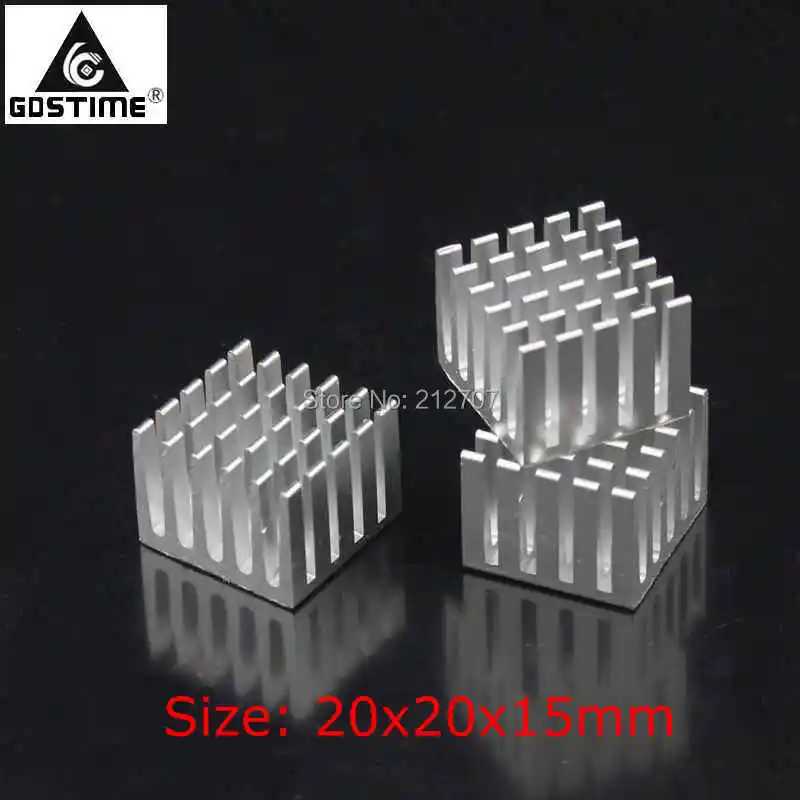 20 Pieces/lot Gdisme 20x20x15mm DIY CPU IC Heat Sink High Power Cooler Heatsink Radiator