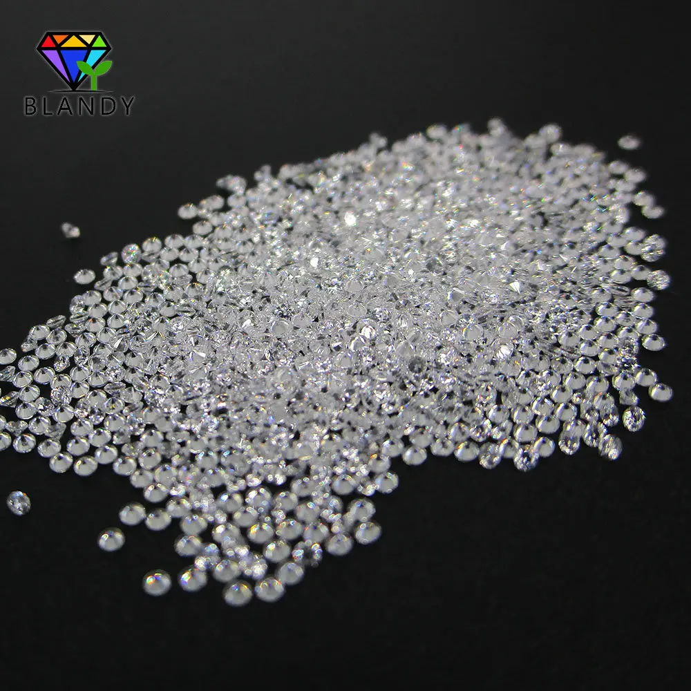 Hot Sale Free Shipping 1000pcs/lot AAAAA Grade 0.8~3.0mm White Cubic Zirconia Stone Round Star Cut Loose CZ Synthetic Gems