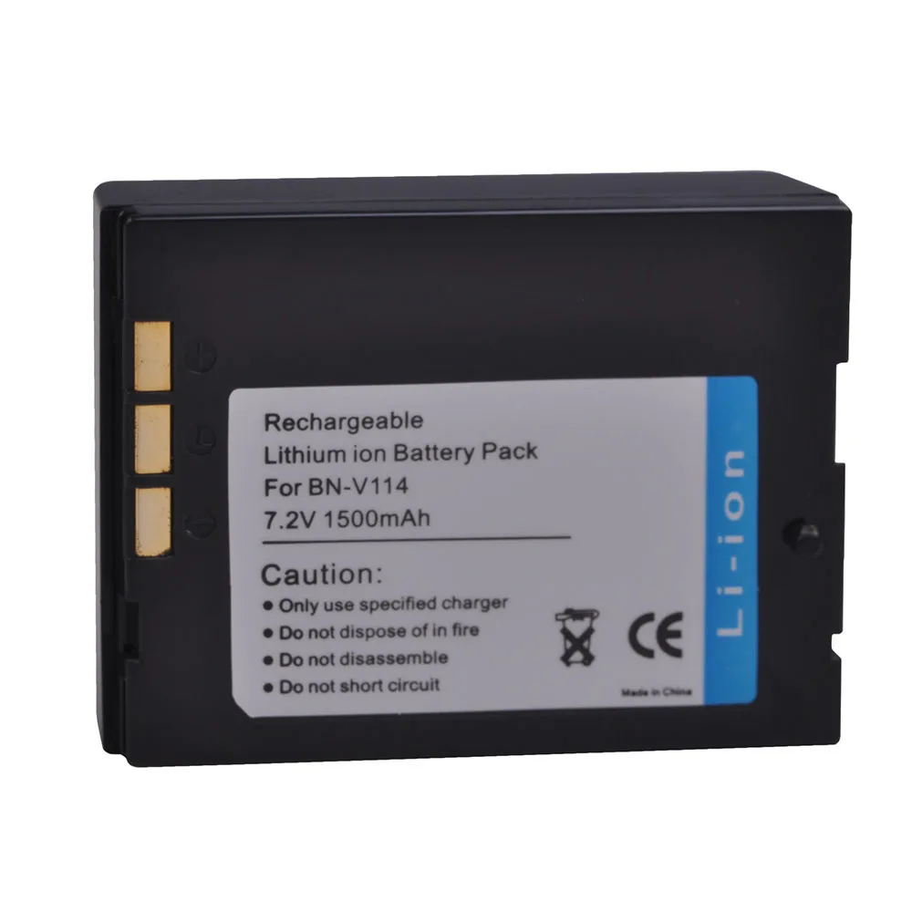 1Pcs PowerTrust BN-V114 1550mAh BN V114 V114U Battery for JVC GR-DVP1 GR-DX100EK GR-DX45 GR-DVP3 GR-DX106 GR-DX48 GR-DVP3 Camera