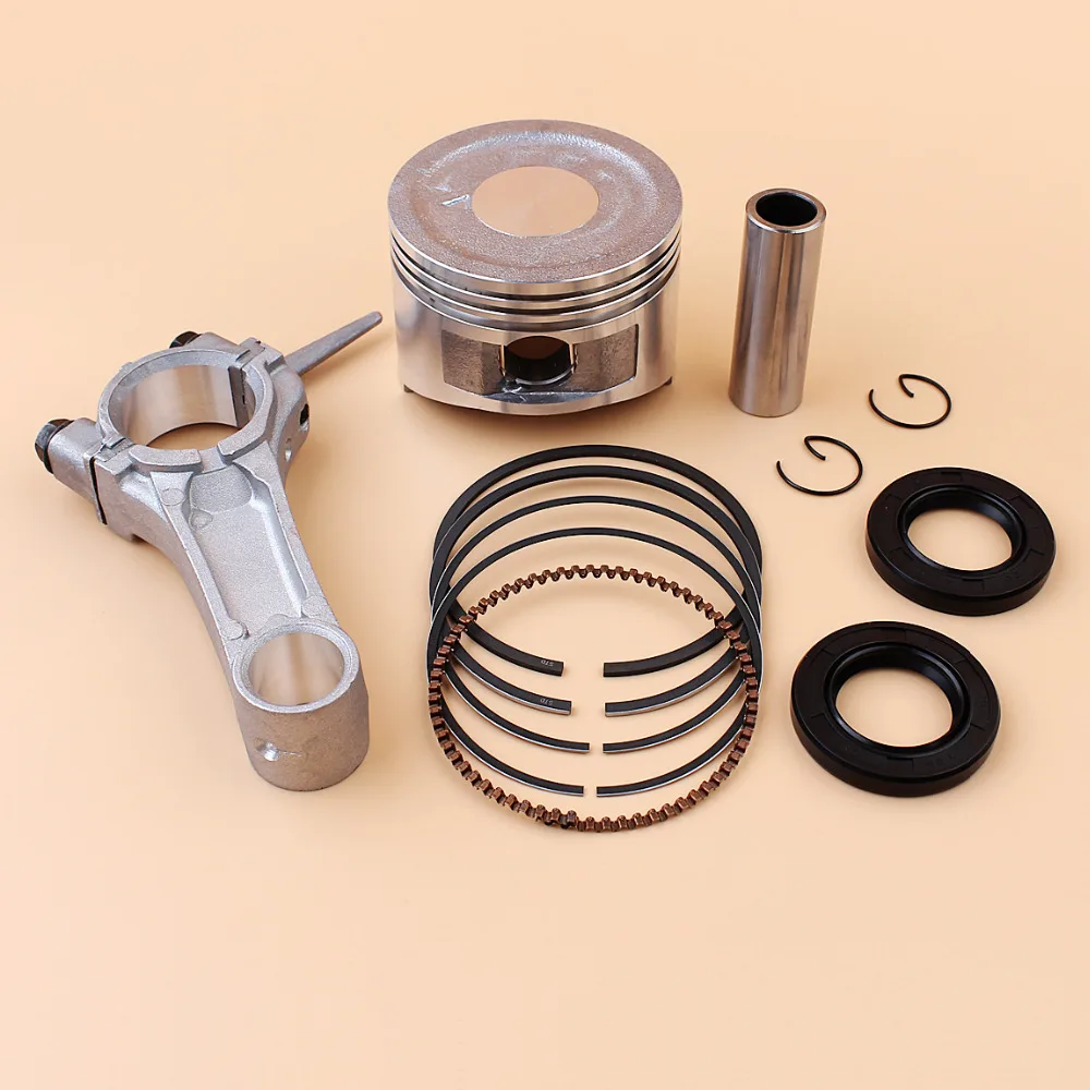 68mm Piston Rings Connecting Rod Crankshaft Oil Seal Kit For HONDA GX160 GX 160 Chinese 168F 5.5HP Engine Motor Trimmer Mower