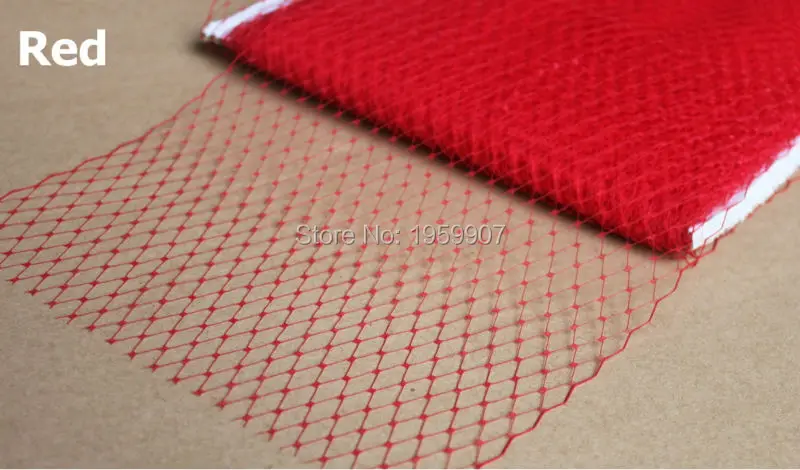 100yard/lot  Red 9"(22cm) Birdcage Veils Veiling Taiwan