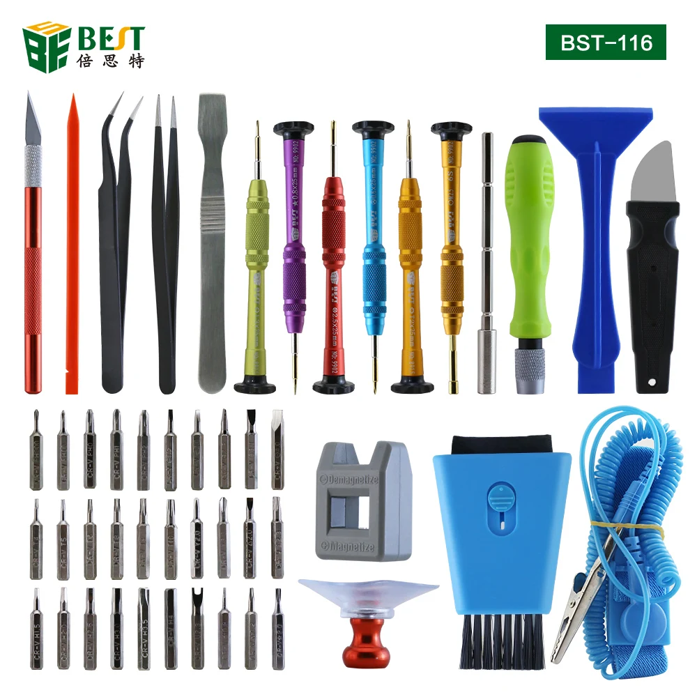 BST-116 Mobile Phone Repair Tools Kit Spudger Pry Opening Tool Screwdriver Set for iPhone iPad Samsung Cell Phone Hand Tools Set