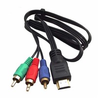 3ft HDMI-compatible M Male to 3 RCA M Video Audio Converter Component AV Adapter Cable DV High Quality