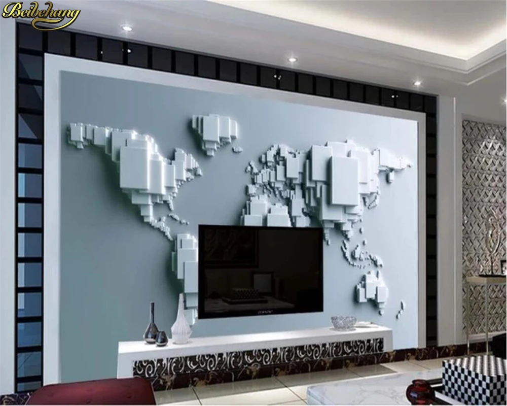 beibehang 3D Custom Contracted Modern Geometric Pattern Wallpaper Home Decor Wall Mural for Bedroom TV Background Wallcovering