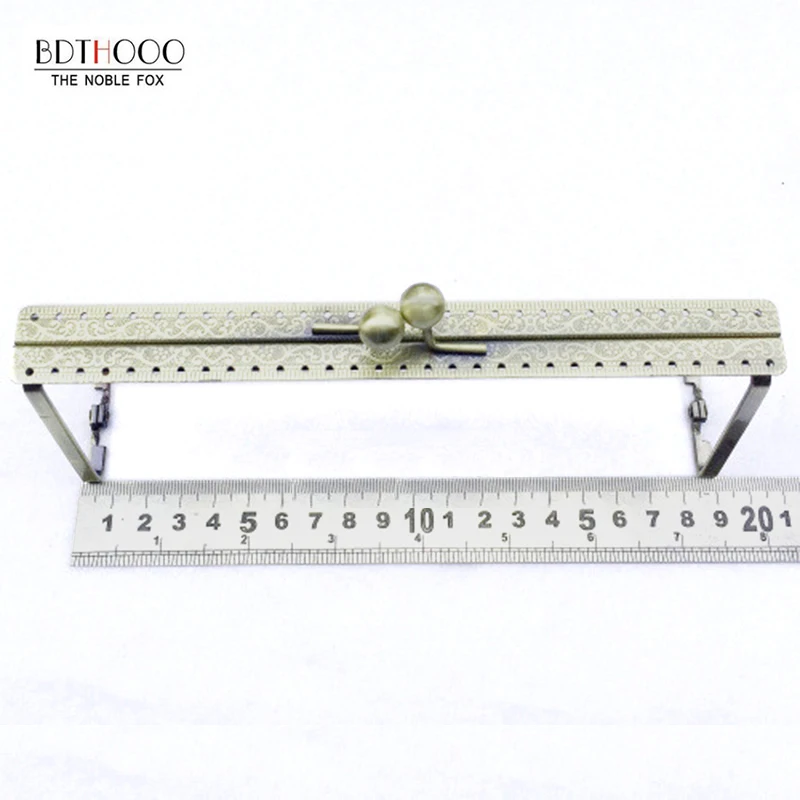 10pcs 19cm Metal Purse Frame Handle Clutch Bag  Accessories for  Making Kiss Clasp Lock Bronze Hardware