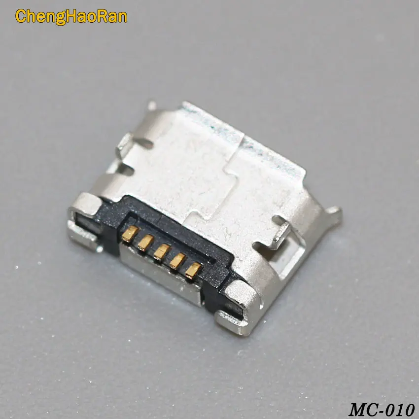 

ChengHaoRan 10pcs micro USB mini connector 5pin 6.4mm short needle 5P DIP2 Data port Charging port mini usb connector