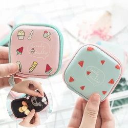 Cute Data Cable Headphone Storage Box Soft Headset Earbuds Storage Bag Cute Coin Purse Home Gift Travel Must-have Organizer